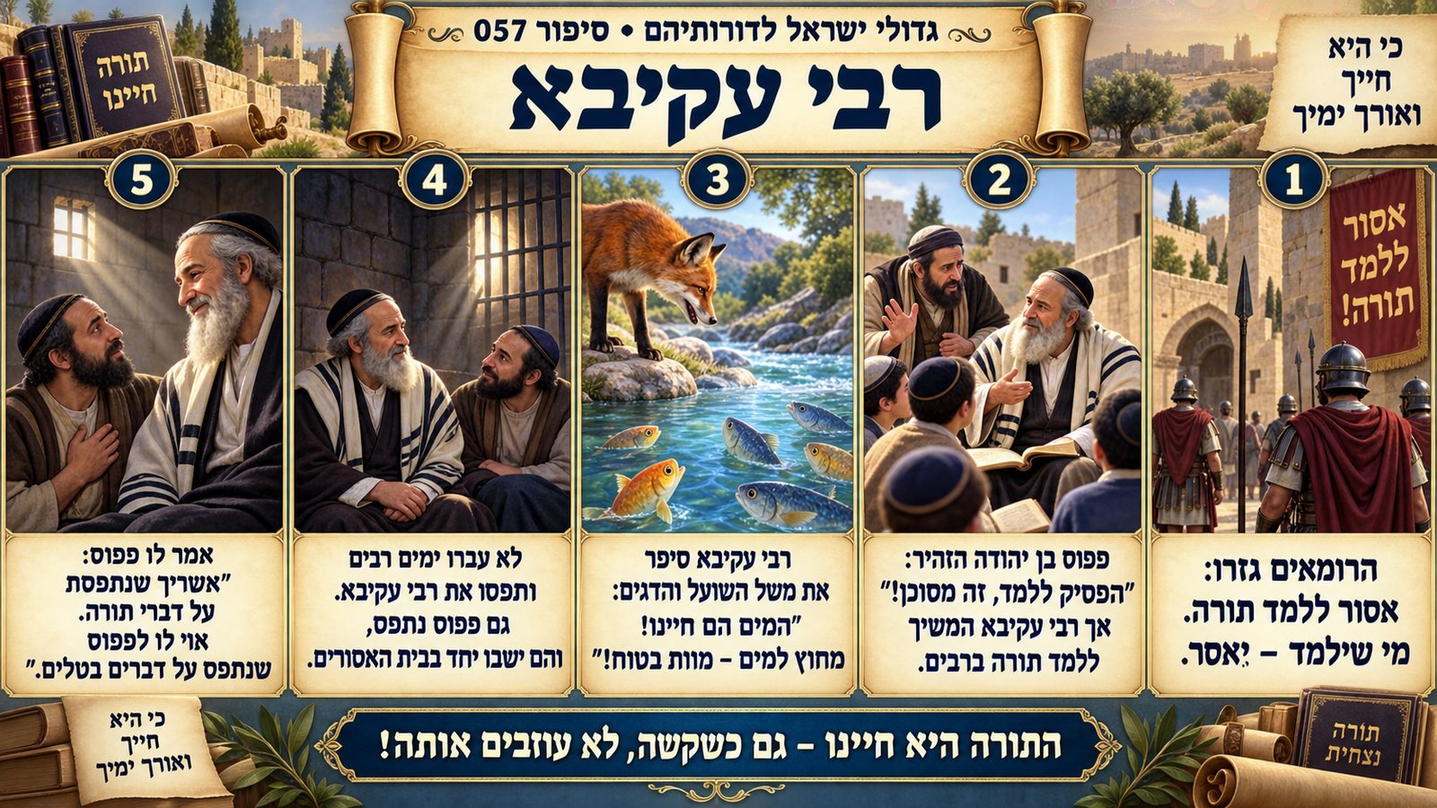 תמונת סיכום — רבי עקיבא: רבי עקיבא